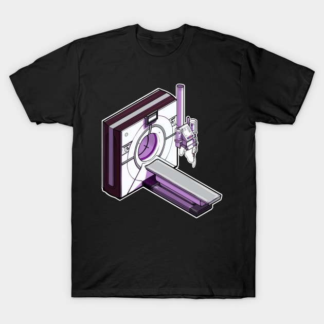 CT scanner isometric illustration T-Shirt by daddymactinus